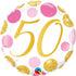 Pink & Gold Dots <br> 50th Birthday
